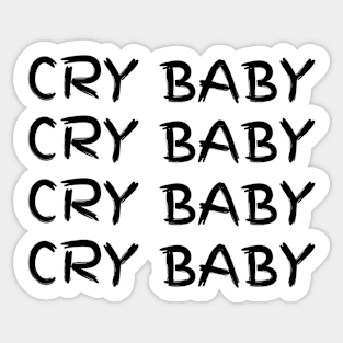 Cry Baby black - Classic Vintage Summer Sticker